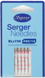 Superior Organ ELx705 Size 90/14 Overlock / Serger Needles (Chrome)