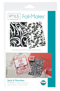 Gina K Designs Foil-Mates Background Swirls & Flourishes 5.5" x 8.5"