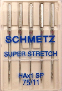 Schmetz HAx1SP Size 75/11 Super Stretch Sewing Machine Needles
