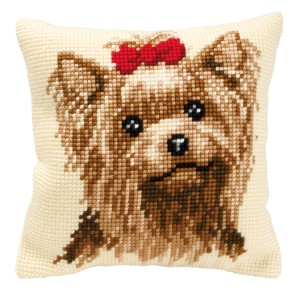 Vervaco Cross Stitch Cushion Kit - Yorkshire Terrier