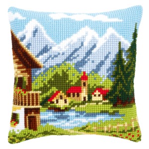 Vervaco Cross Stitch Cushion Kit - Alpine Village I