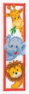 Vervaco Counted Cross Stitch Kit - Bookmark - Zoo Animals