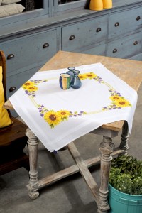 Vervaco Embroidery Kit Tablecloth - Sunflowers