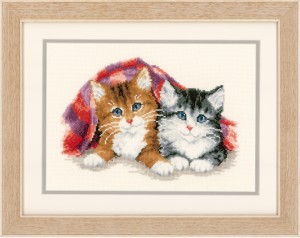 Vervaco Counted Cross Stitch Kit - Kitten Under Rug