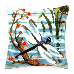 Vervaco Cross Stitch Cushion Kit - Dragonfly