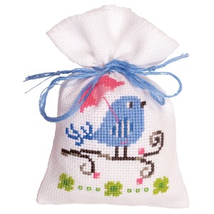 Vervaco Counted Cross Stitch Kit - Pot-Pourri Bag - Blue Bird