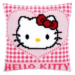 Vervaco Cross Stitch Cushion Kit - Hello Kitty - In a Heart