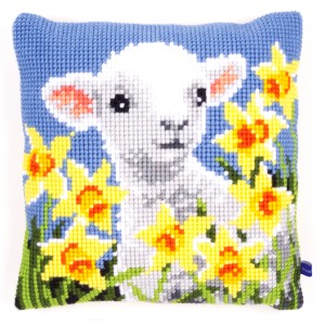 Vervaco Cross Stitch Cushion Kit - Lamb