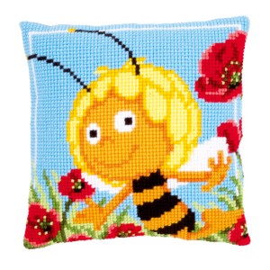 Vervaco Cross Stitch Cushion Kit - Maya in the Poppies