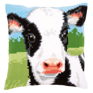 Vervaco Cross Stitch Cushion Kit - Cow