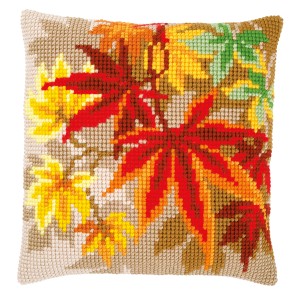 Vervaco Cross Stitch  Cushion Kit - Autumn Leaves