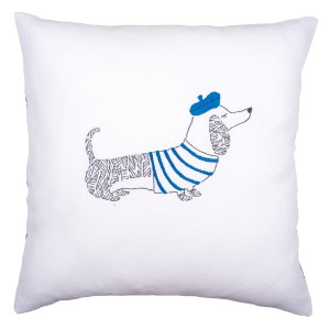 Vervaco Embroidery Kit Cushion - Dog Paris