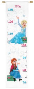 Vervaco Counted Cross Stitch Kit - Height Chart - Disney - Frozen - Sisters Forever