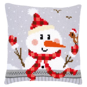 Cross Stitch Kit: Cushion: Snowman