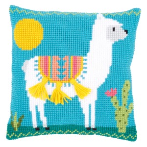 Cross Stitch Cushion Kit: Llama