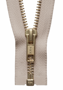 YKK Brass Metal Open Ended Zip in 36cm - Multiple Colours