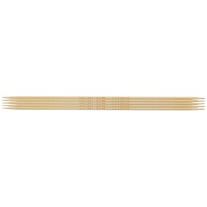 Knitting Pins: Double-Ended: Set of Five: Takumi Bamboo: 12.5cm x 2.00mm