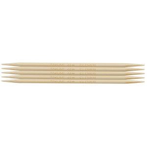 Knitting Pins: Double-Ended: Set of Five: Takumi Bamboo: 12.5cm x 4.00mm