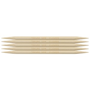 Knitting Pins: Double-Ended: Set of Five: Takumi Bamboo: 12.5cm x 5.50mm