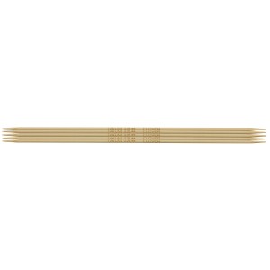 Knitting Pins: Double-Ended: Set of Five: Takumi Bamboo: 16cm x 2.25mm