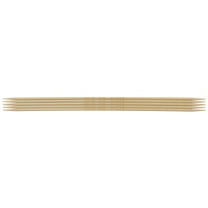 Knitting Pins: Double-Ended: Set of Five: Takumi Bamboo: 16cm x 2.50mm