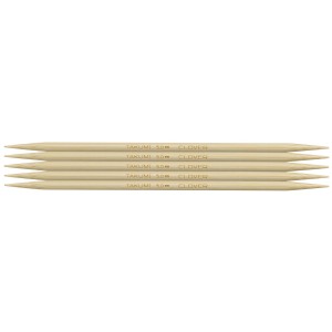 Knitting Pins: Double-Ended: Set of Five: Takumi Bamboo: 16cm x 5.00mm