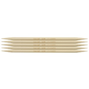 Knitting Pins: Double-Ended: Set of Five: Takumi Bamboo: 16cm x 6.00mm