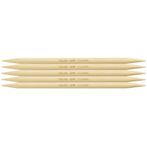 Knitting Pins: Double-Ended: Set of Five: Takumi Bamboo: 20cm x 9.00mm