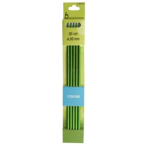 Pony Double Ended Knitting Pins Set of Five Aluminium 20cm x 4.50mm