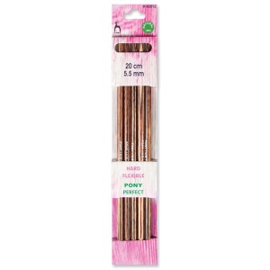 Pony Double Ended Knitting Pins Set of Five Perfect 20cm x 5.50mm