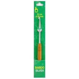 Pony Crochet Hook Aluminium with Bamboo Handle 14cm x 4.5mm