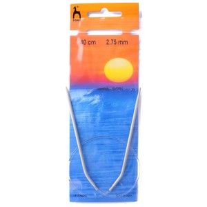 Pony Fixed Circular Knitting Pins Classic 40cm x 2.75mm