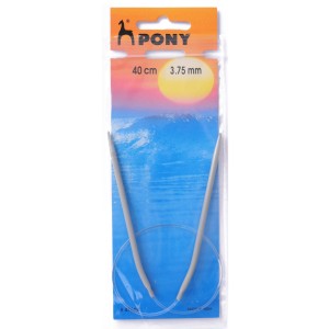 Pony Fixed Circular Knitting Pins Classic 40cm x 3.75mm