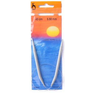 Pony Fixed Circular Knitting Pins Classic 40cm x 5.50mm