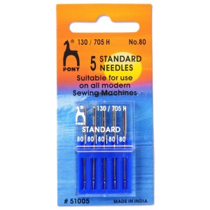 Pony Sewing Machine Needles - Standard Size 80