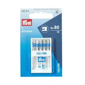 Prym Standard Sewing Machine Needles - Size 80