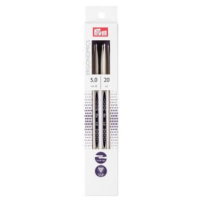 20cm Prym Double Point Ergonomic Knitting Pins - 5 x 5.0mm