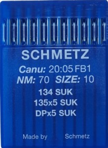 Schmetz Industrial Needles System 134 Ballpoint Canu 20:05 Pack 10 - Size 60