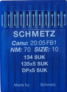 Schmetz Industrial Needles System 134 Ballpoint Canu 20:05 Pack 10 - Size 80
