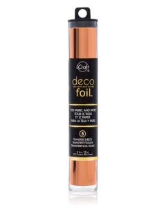 iCraft Deco Foil Pack of 5 Sheets 15 x 30cm - Copper