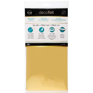 iCraft Deco Foil Sheet 15 x 30cm Bulk Pack 20 - Gold