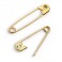 Prym Safety Pins with Coil in Gold - No 3/0-1 x 19/23/27mm