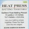 Heat Press Batting Tape To hold batting pieces 15yds x 1.5 inches (13.7m x 3.8cm)