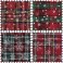 Fat Quarter Pack of 5 pieces - Christmas Tartan Red