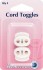 Adjustable Cord Toggles: 6mm: White: 2 Pieces