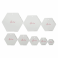 Sew Easy Template Set - Mini Hexagons - 8 Sizes  0.75 - 3in