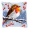 Vervaco Cross Stitch Cushion Kit - Red Robin in the Winter