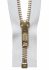 YKK Brass Metal Open Ended Zip in 46cm - Multiple Colours