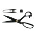 Scissors Gift Set Tailors Shears (28cm), Thread Snips (10cm) and Thimble Black