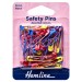 Hemline Safety Pins 34mm - Assorted Colours - 50pcs